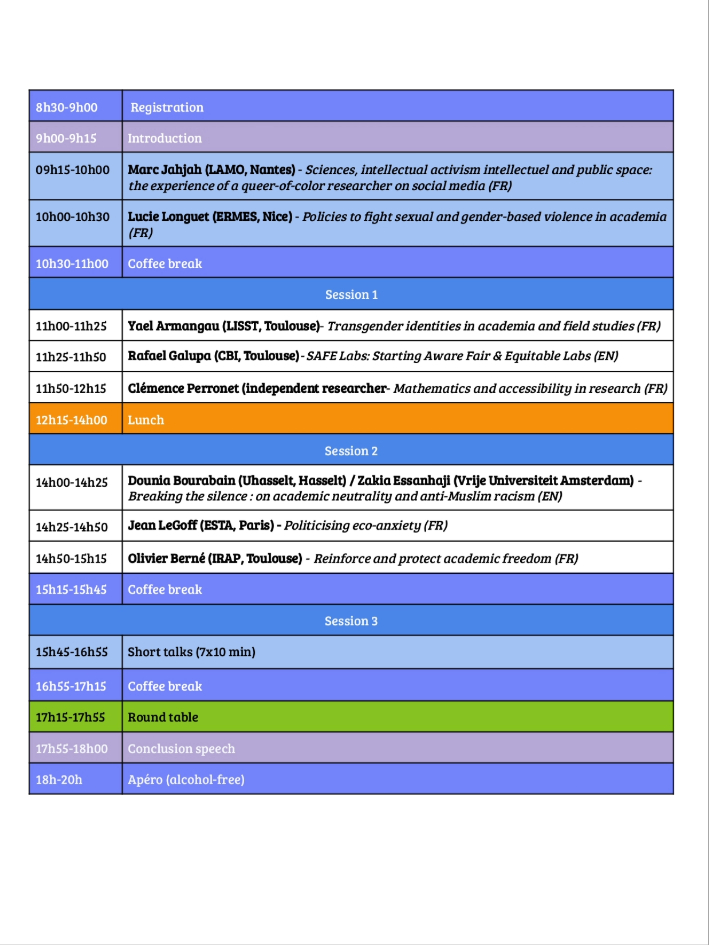Preliminary programme